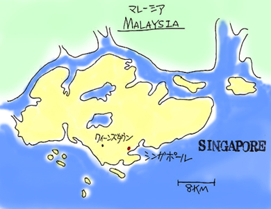 シンガポールの地図