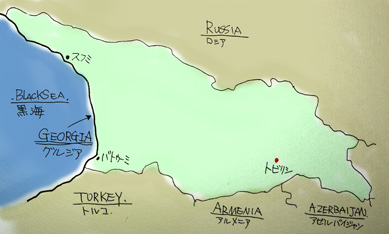 グルジアの地図