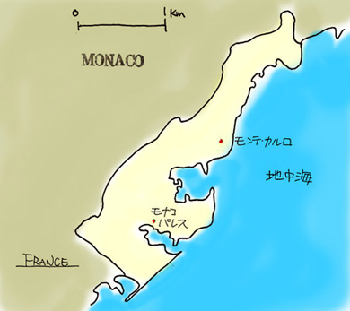 モナコの地図