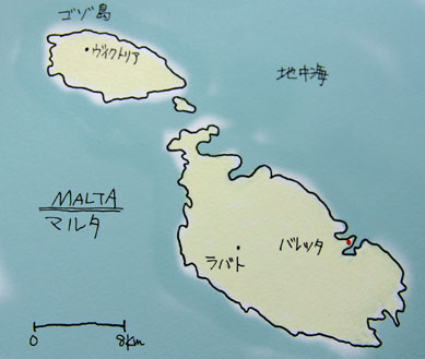 マルタの地図