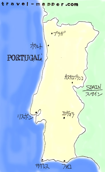 ポルトガルの地図