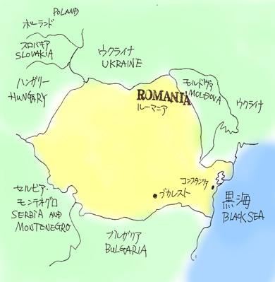 ルーマニアの地図