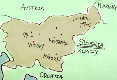 スロベニアの地図