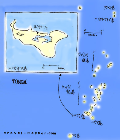 トンガの地図