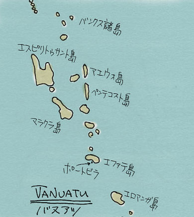 バヌアツの地図